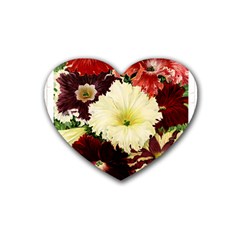 Flowers 1776585 1920 Rubber Coaster (heart)  by vintage2030