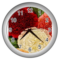 Flowers 1776584 1920 Wall Clock (silver) by vintage2030