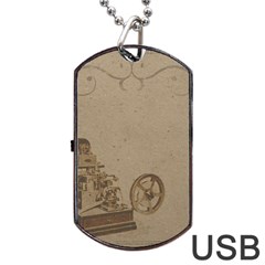 Camera Old Dog Tag Usb Flash (one Side) by vintage2030