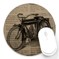 Bicycle Letter Round Mousepads by vintage2030