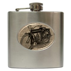 Bicycle Letter Hip Flask (6 Oz) by vintage2030