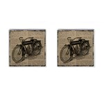 Bicycle Letter Cufflinks (Square) Front(Pair)