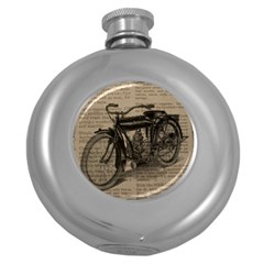 Bicycle Letter Round Hip Flask (5 Oz) by vintage2030