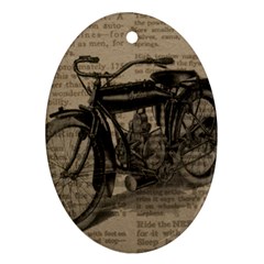 Bicycle Letter Oval Ornament (two Sides) by vintage2030