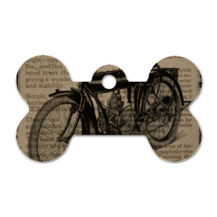 Bicycle Letter Dog Tag Bone (One Side)