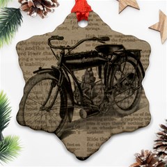 Bicycle Letter Snowflake Ornament (two Sides) by vintage2030