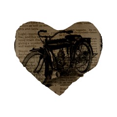 Bicycle Letter Standard 16  Premium Flano Heart Shape Cushions by vintage2030