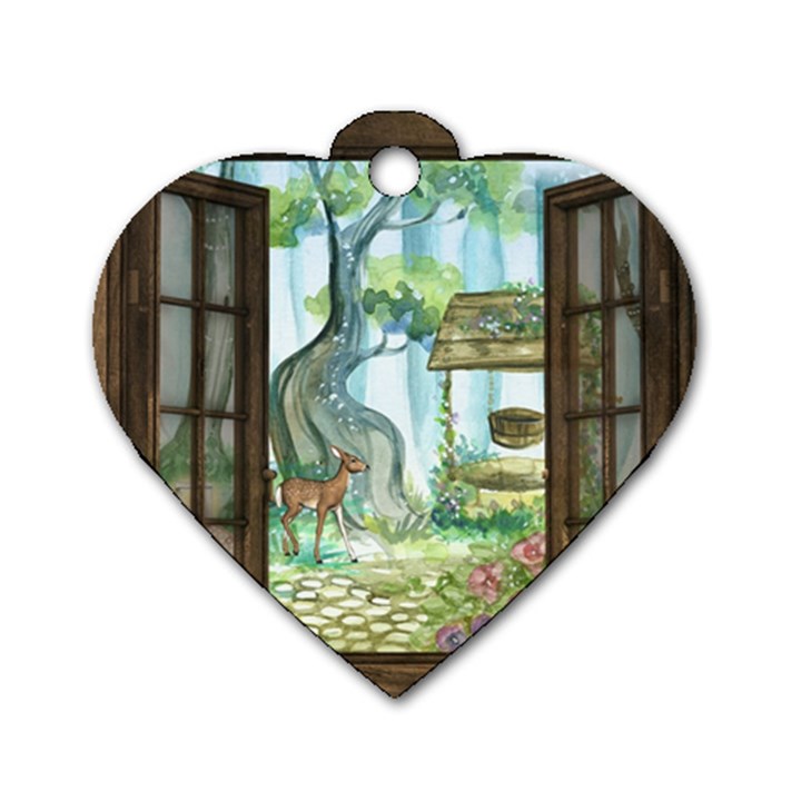 Town 1660349 1280 Dog Tag Heart (One Side)