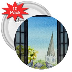 Town 1660455 1920 3  Buttons (10 Pack)  by vintage2030