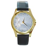 Background 1659631 1920 Round Gold Metal Watch Front