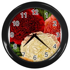 Flowers 1776584 1920 Wall Clock (black) by vintage2030