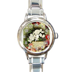 Flowers 1776617 1920 Round Italian Charm Watch by vintage2030