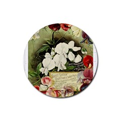 Flowers 1776617 1920 Rubber Round Coaster (4 Pack)  by vintage2030