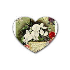 Flowers 1776617 1920 Rubber Coaster (heart)  by vintage2030