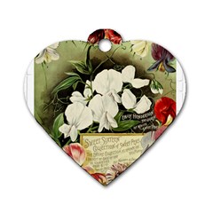 Flowers 1776617 1920 Dog Tag Heart (two Sides) by vintage2030