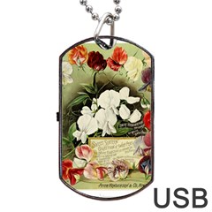 Flowers 1776617 1920 Dog Tag Usb Flash (one Side) by vintage2030