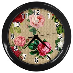 Flower 1770189 1920 Wall Clock (black) by vintage2030