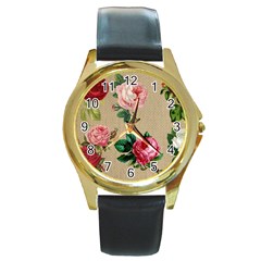 Flower 1770189 1920 Round Gold Metal Watch by vintage2030