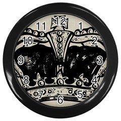 Crown 1515871 1280 Wall Clock (Black)