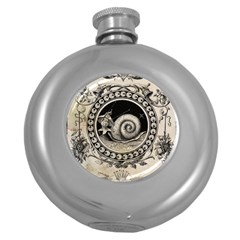 Snail 1618209 1280 Round Hip Flask (5 Oz) by vintage2030