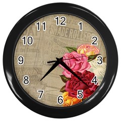 Flower 1646069 1920 Wall Clock (black) by vintage2030