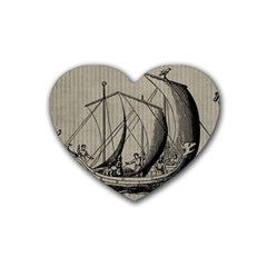 Ship 1515875 1280 Rubber Coaster (heart)  by vintage2030