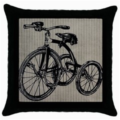 Tricycle 1515859 1280 Throw Pillow Case (black) by vintage2030