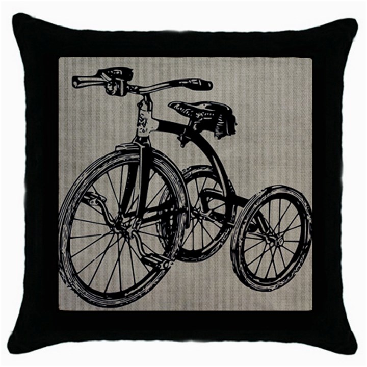 Tricycle 1515859 1280 Throw Pillow Case (Black)