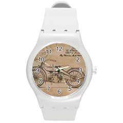 Motorcycle 1515873 1280 Round Plastic Sport Watch (m) by vintage2030