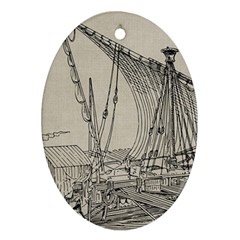 Ship 1515860 1280 Oval Ornament (two Sides)