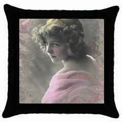 Vintage 1501529 1920 Throw Pillow Case (black) by vintage2030