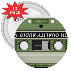 Cassette 40267 1280 3  Buttons (10 pack) 