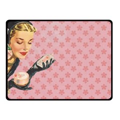 Vintage Lady Double Sided Fleece Blanket (small)  by vintage2030