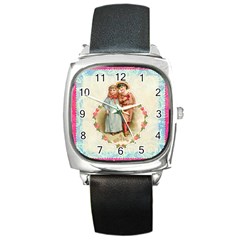 Kids Heart Square Metal Watch by vintage2030