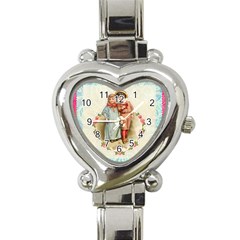 Kids Heart Heart Italian Charm Watch by vintage2030