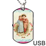 Kids Heart Dog Tag USB Flash (One Side) Front