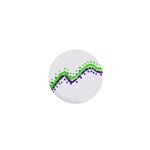 Wavy Line Design 1  Mini Magnets Front