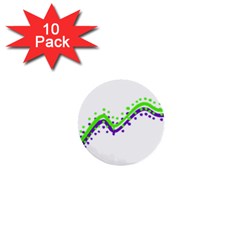 Wavy Line Design 1  Mini Buttons (10 pack) 