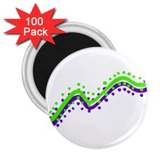 Wavy Line Design 2.25  Magnets (100 pack) 