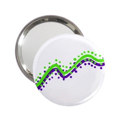 Wavy Line Design 2.25  Handbag Mirrors