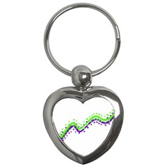 Wavy Line Design Key Chains (Heart) 