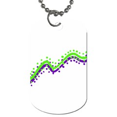 Wavy Line Design Dog Tag (One Side)