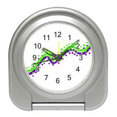 Wavy Line Design Travel Alarm Clock