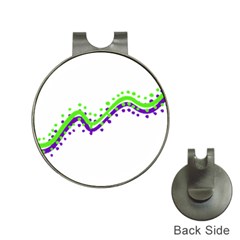 Wavy Line Design Hat Clips with Golf Markers