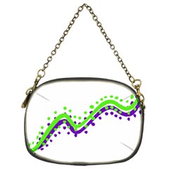 Wavy Line Design Chain Purse (One Side)