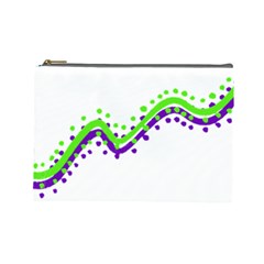 Wavy Line Design Cosmetic Bag (Large)