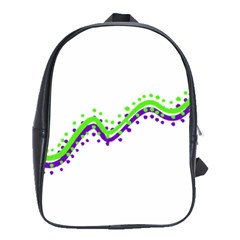 Wavy Line Design School Bag (Large)