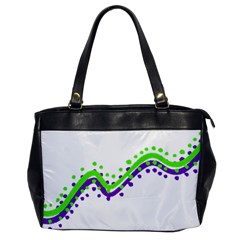 Wavy Line Design Oversize Office Handbag by dflcprints