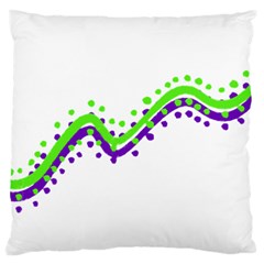 Wavy Line Design Large Cushion Case (One Side)