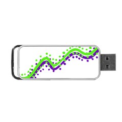 Wavy Line Design Portable USB Flash (One Side)